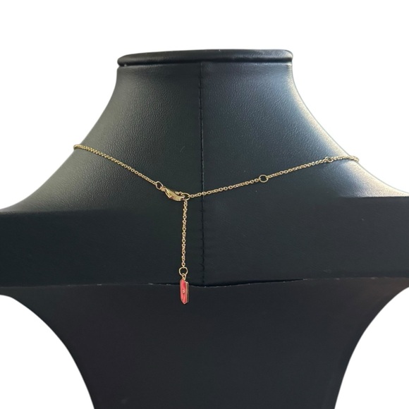 Stella & Dot Essential Hammered Hoop Pendant Gold Necklace Classic Statement OS - Picture 9 of 10